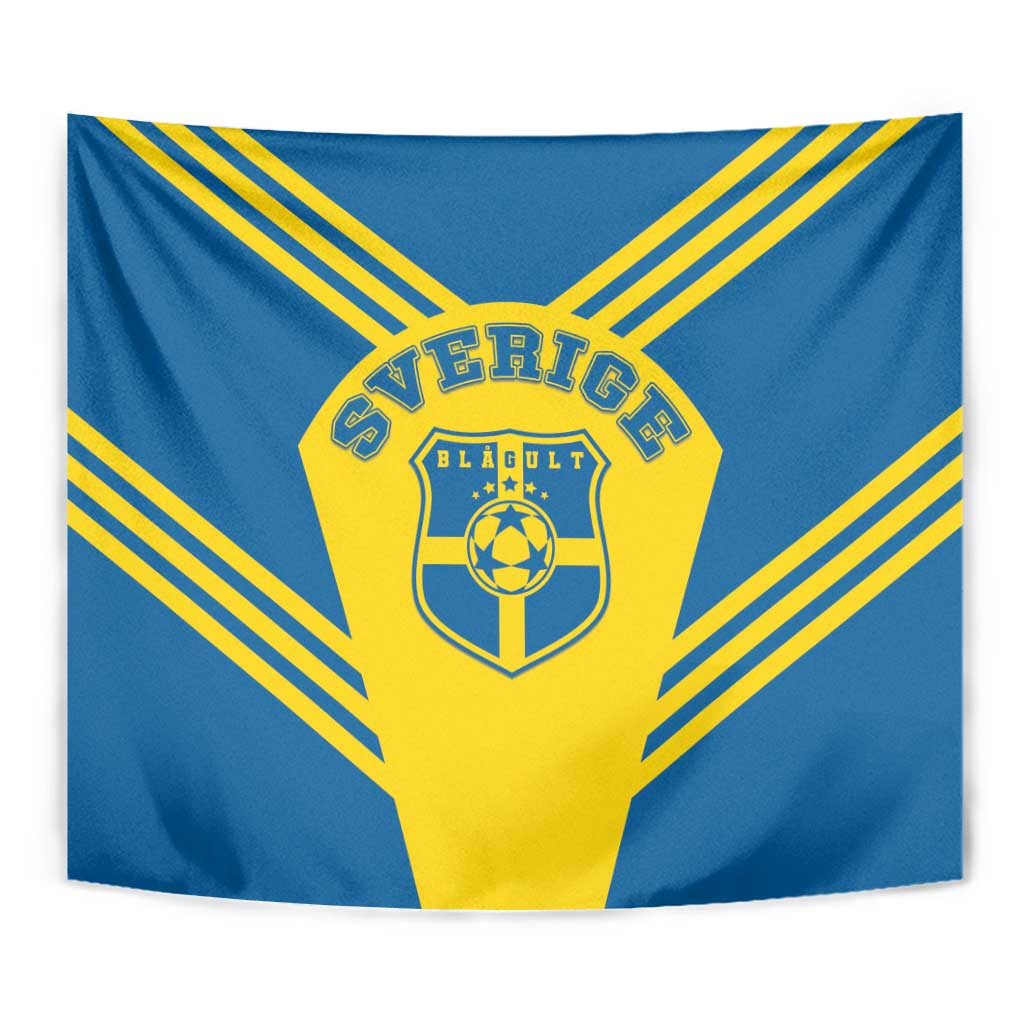 Football 2026 Sweden Tapestry Sverige Blagult Sporty Style
