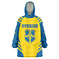 Custom Football 2026 Sweden Wearable Blanket Hoodie Sverige Blagult Sporty Style
