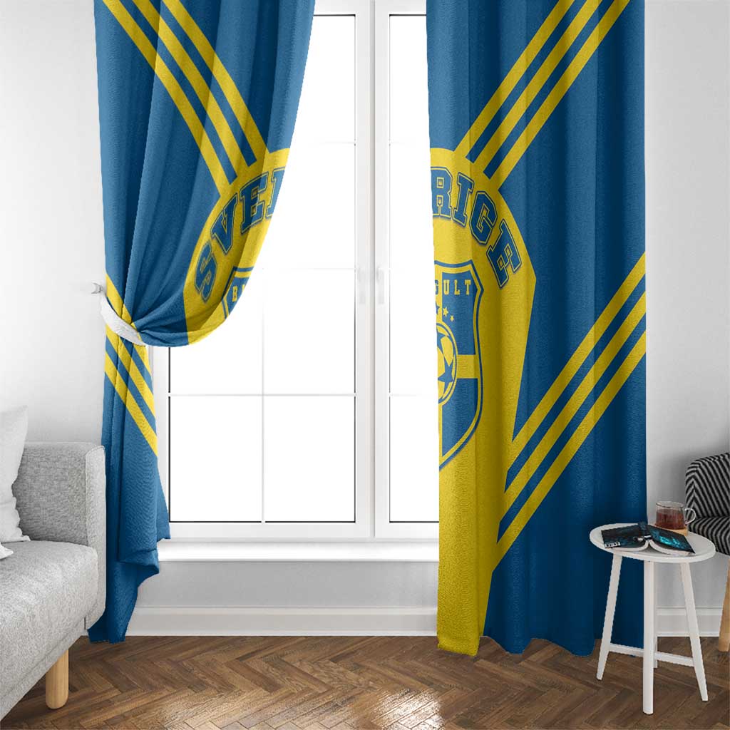 Football 2026 Sweden Window Curtain Sverige Blagult Sporty Style