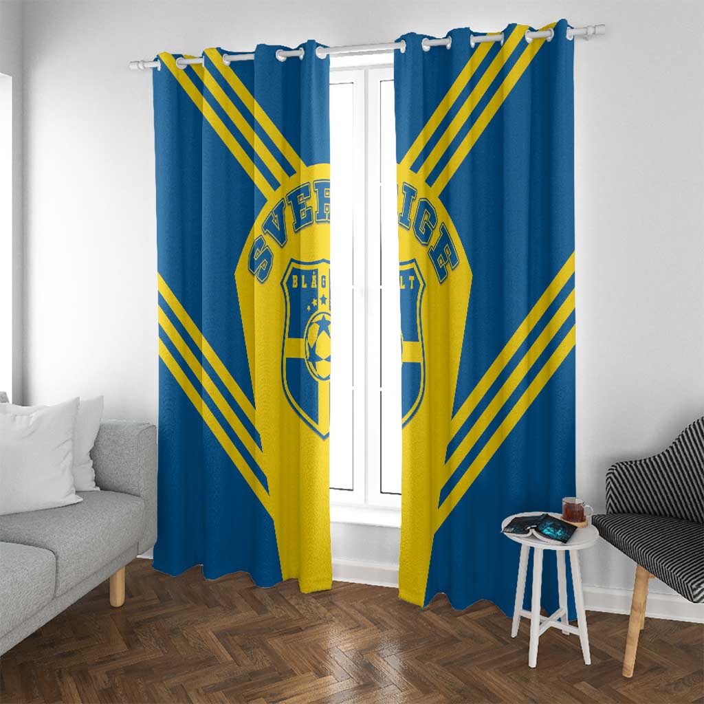 Football 2026 Sweden Window Curtain Sverige Blagult Sporty Style
