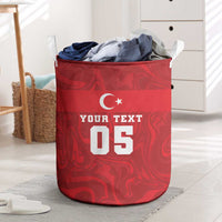 Custom Football 2026 Turkey Laundry Basket Crescent-Stars Simple Style