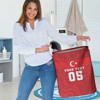 Custom Football 2026 Turkey Laundry Basket Crescent-Stars Simple Style