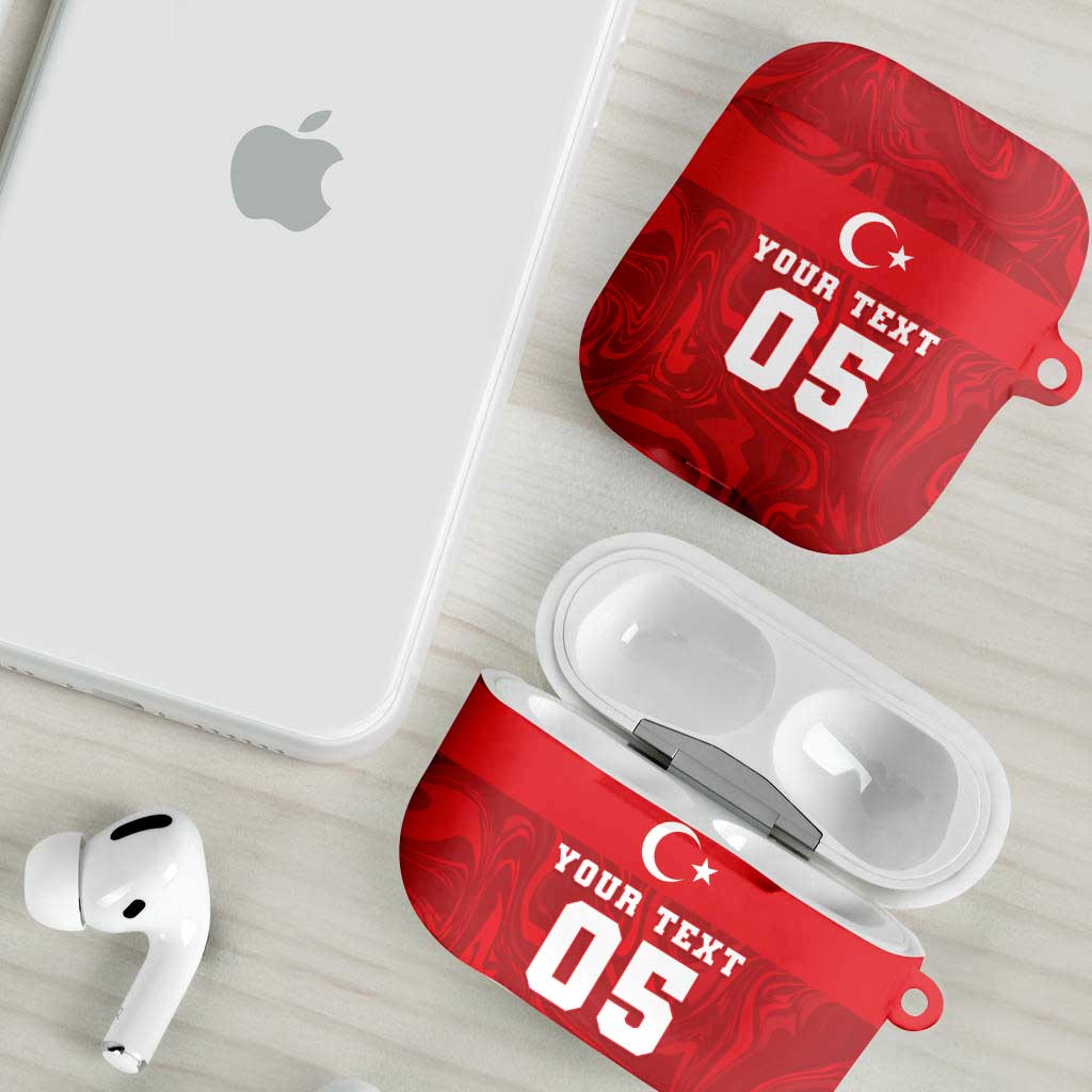 Custom Football 2026 Turkey AirPods Case Crescent-Stars Simple Style
