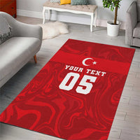 Custom Football 2026 Turkey Area Rug Crescent-Stars Simple Style