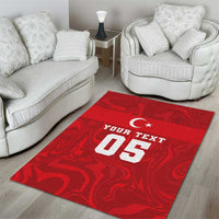 Custom Football 2026 Turkey Area Rug Crescent-Stars Simple Style