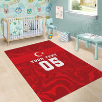 Custom Football 2026 Turkey Area Rug Crescent-Stars Simple Style