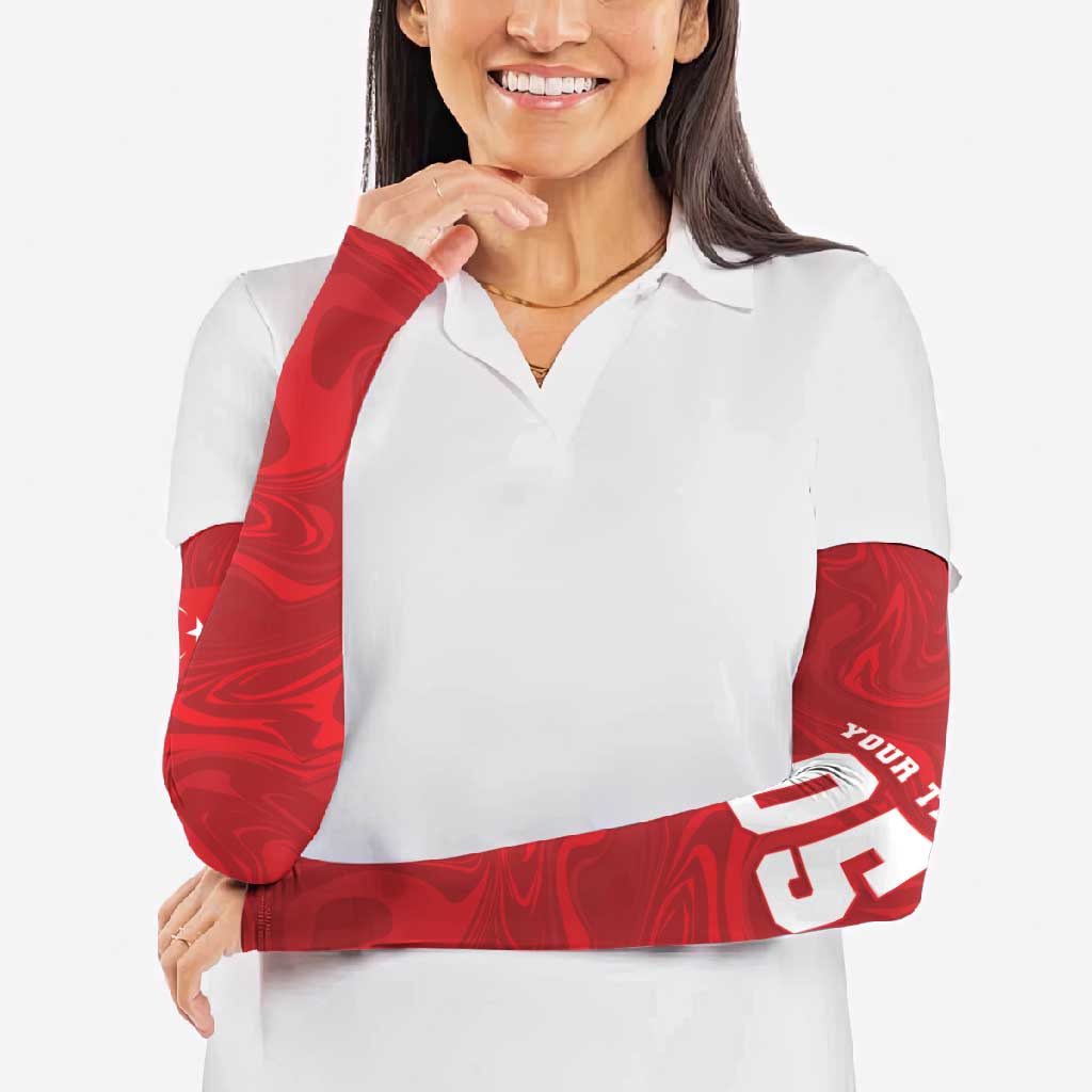 Custom Football 2026 Turkey Arm Sleeves Crescent-Stars Simple Style