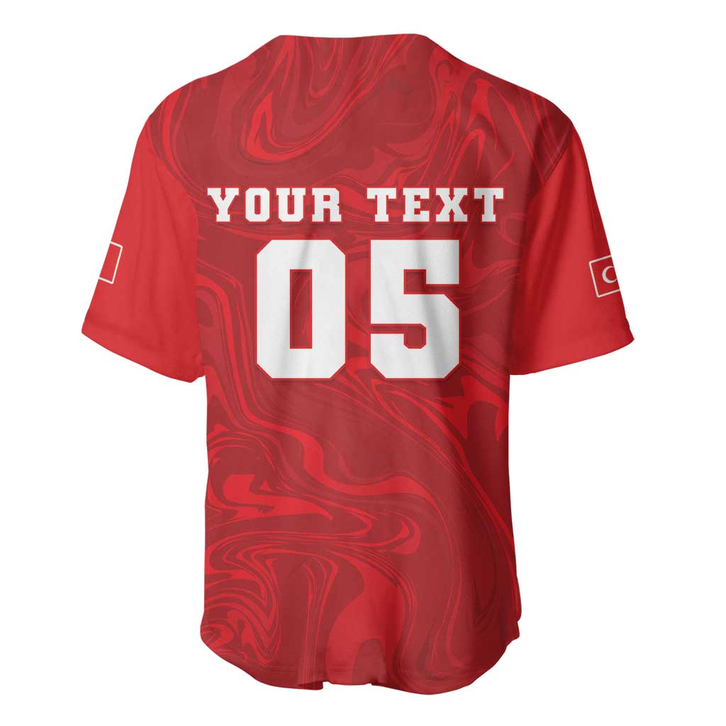 Custom Football 2026 Turkey Baseball Jersey Crescent-Stars Simple Style