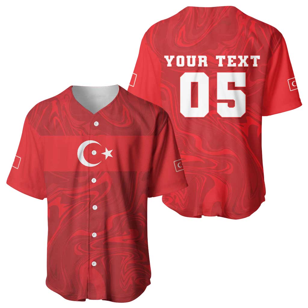 Custom Football 2026 Turkey Baseball Jersey Crescent-Stars Simple Style