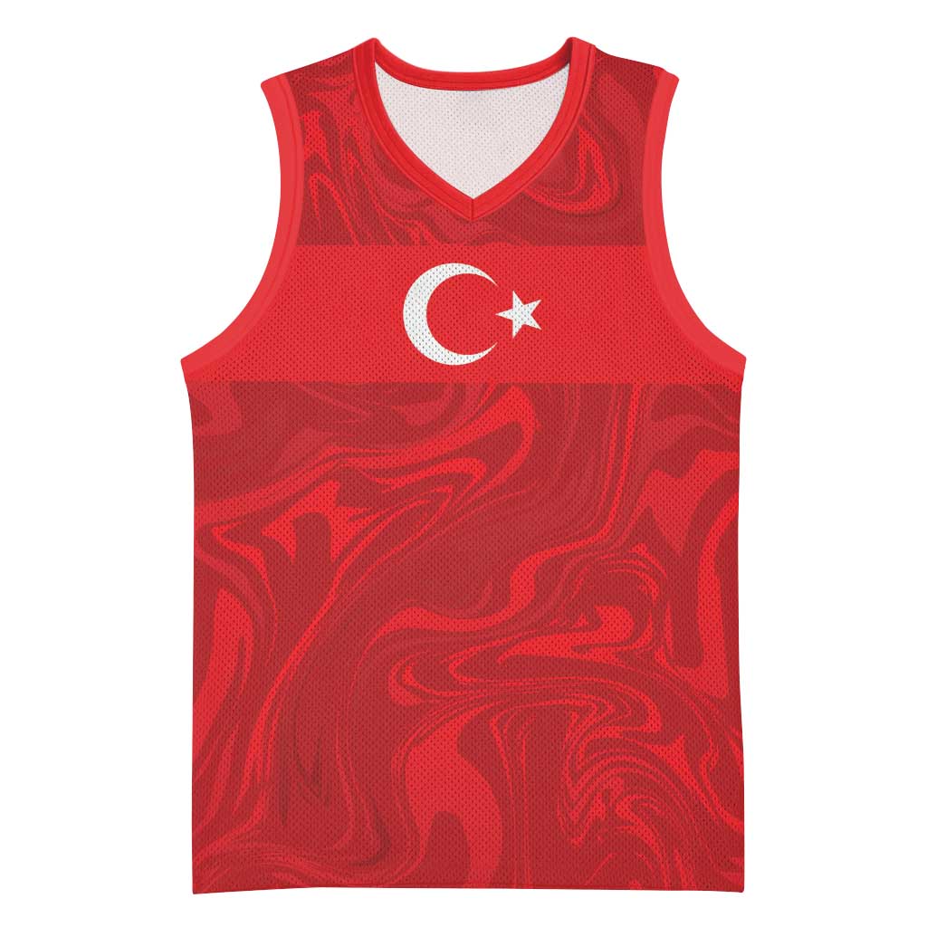 Custom Football 2026 Turkey Basketball Jersey Crescent-Stars Simple Style