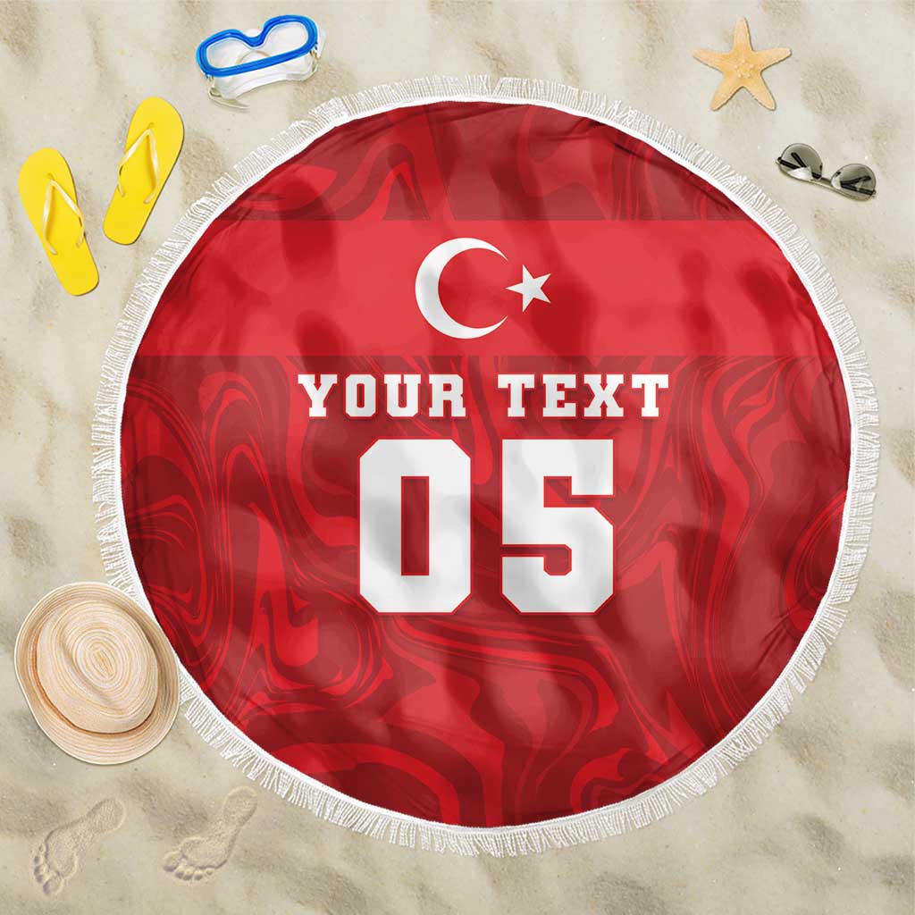 Custom Football 2026 Turkey Beach Blanket Crescent-Stars Simple Style