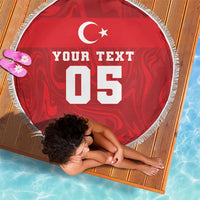 Custom Football 2026 Turkey Beach Blanket Crescent-Stars Simple Style