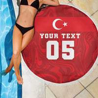Custom Football 2026 Turkey Beach Blanket Crescent-Stars Simple Style