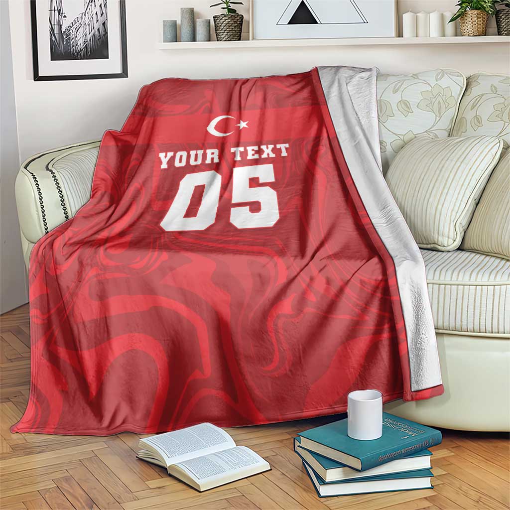 Custom Football 2026 Turkey Blanket Crescent-Stars Simple Style