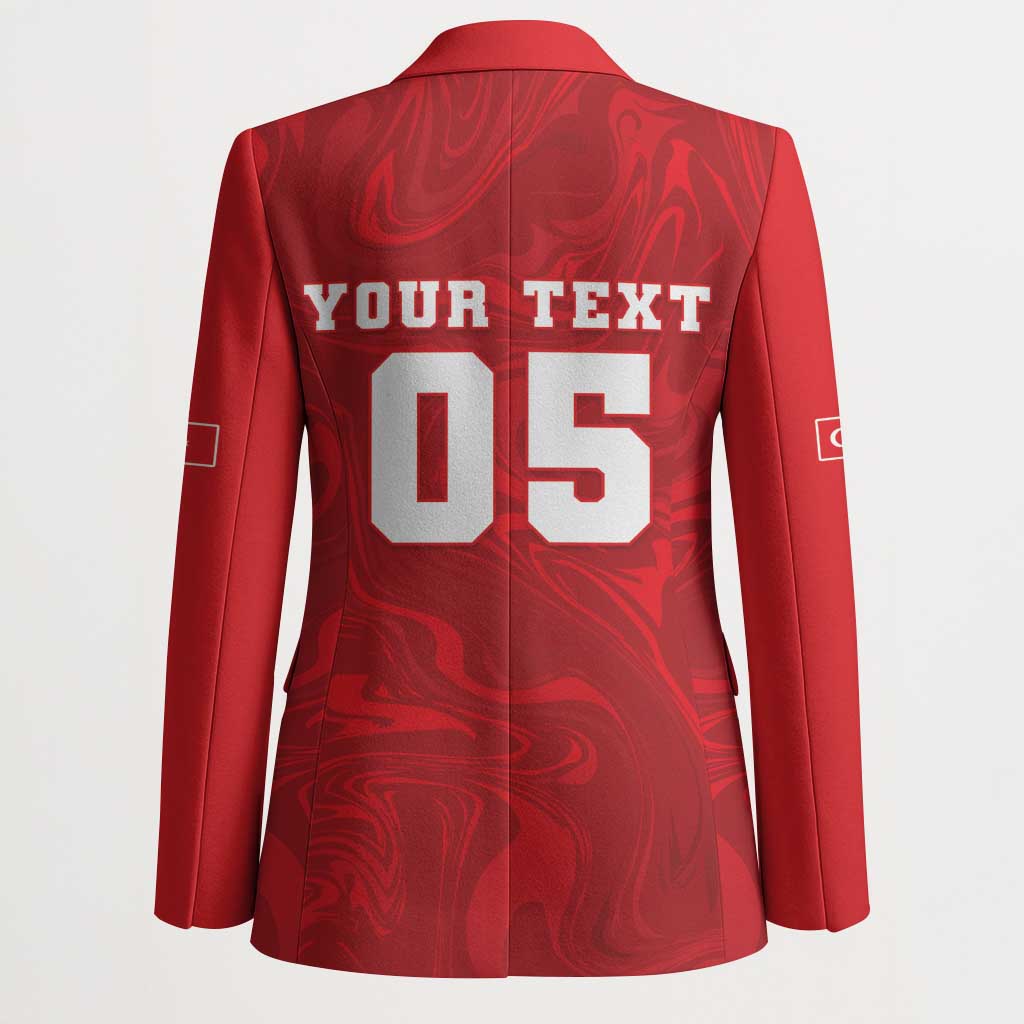 Custom Football 2026 Turkey Blazer Crescent-Stars Simple Style