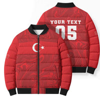 Custom Football 2026 Turkey Bomber Puffer Jacket Crescent-Stars Simple Style