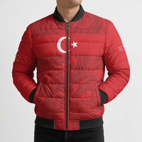 Custom Football 2026 Turkey Bomber Puffer Jacket Crescent-Stars Simple Style