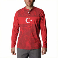Custom Football 2026 Turkey Button Sweatshirt Crescent-Stars Simple Style