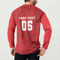 Custom Football 2026 Turkey Button Sweatshirt Crescent-Stars Simple Style