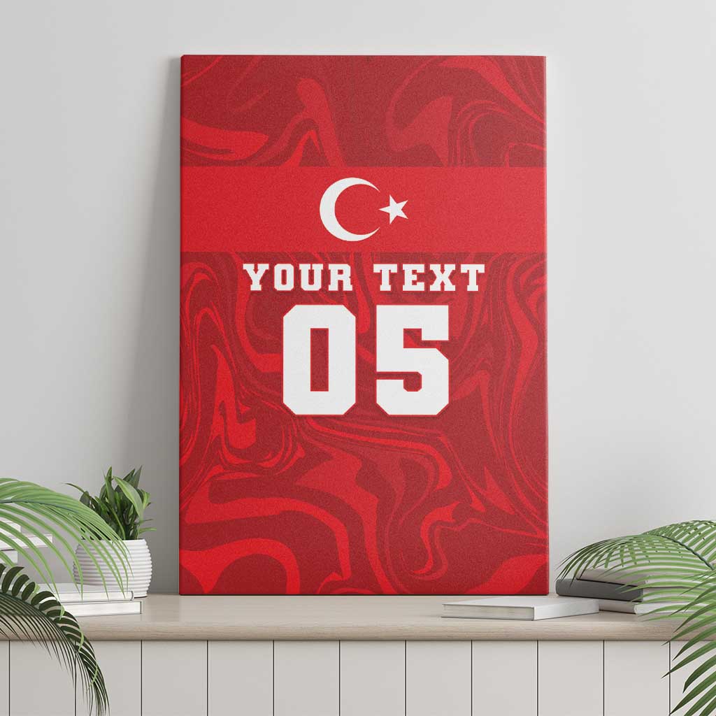 Custom Football 2026 Turkey Canvas Wall Art Crescent-Stars Simple Style