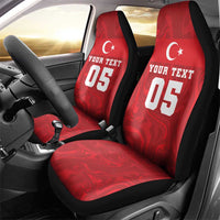 Custom Football 2026 Turkey Car Seat Cover Crescent-Stars Simple Style