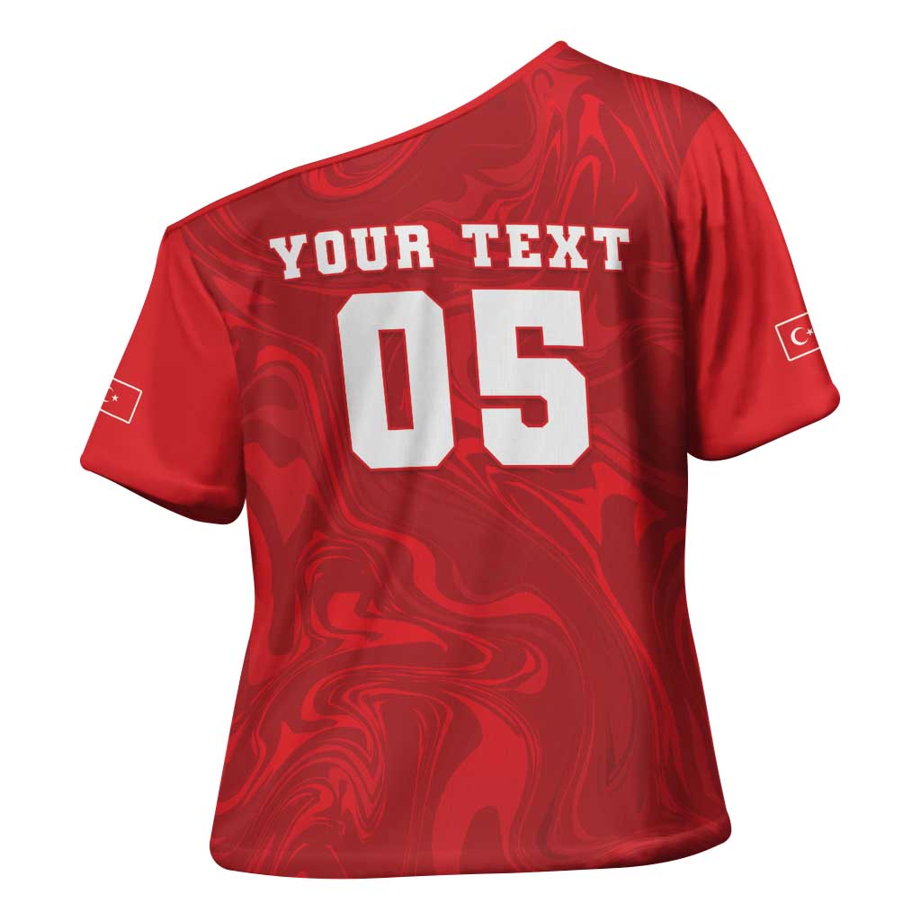 Custom Football 2026 Turkey Cross Shoulder Shirt Crescent-Stars Simple Style
