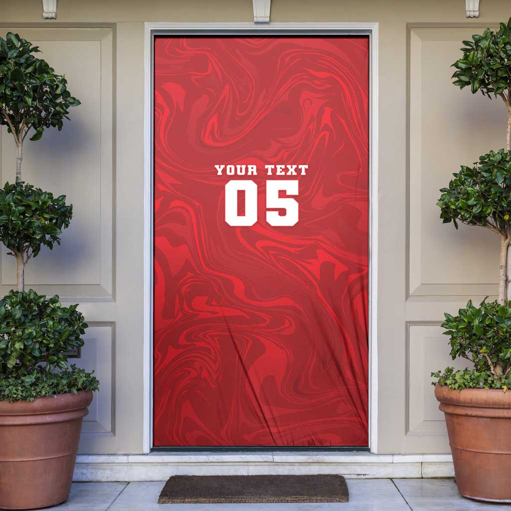 Custom Football 2026 Turkey Door Cover Crescent-Stars Simple Style