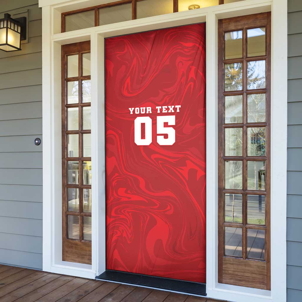 Custom Football 2026 Turkey Door Cover Crescent-Stars Simple Style