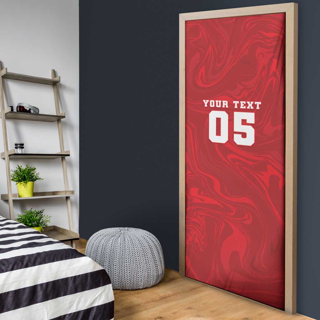 Custom Football 2026 Turkey Door Cover Crescent-Stars Simple Style