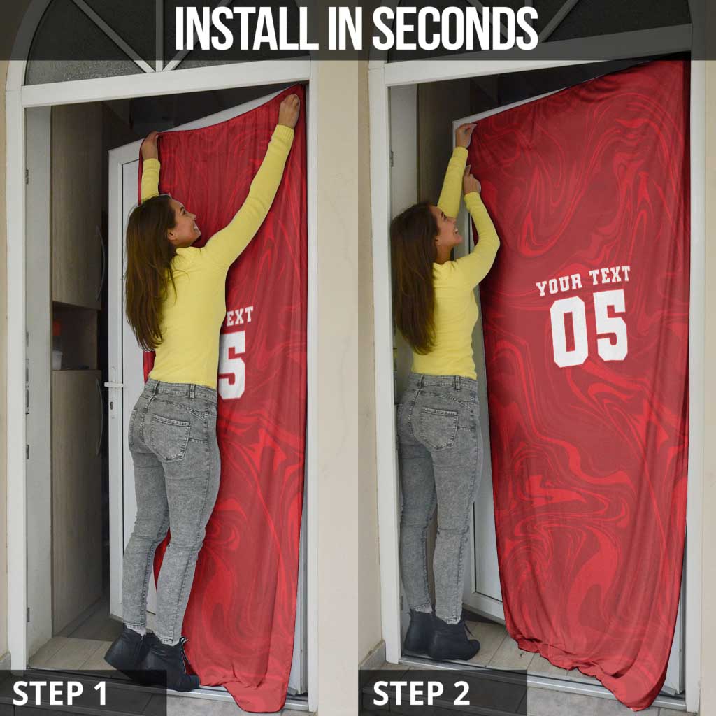 Custom Football 2026 Turkey Door Cover Crescent-Stars Simple Style