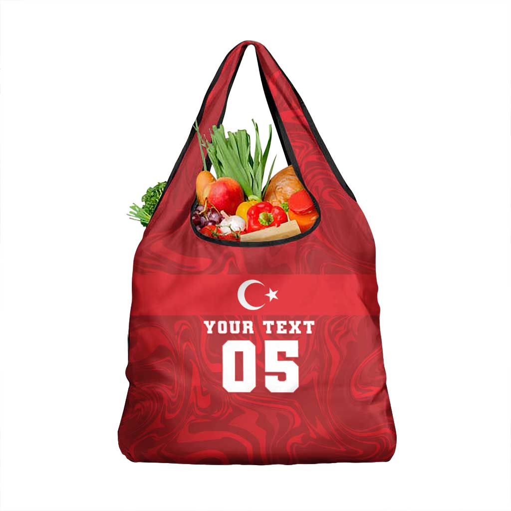 Custom Football 2026 Turkey Grocery Bag Crescent-Stars Simple Style