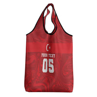 Custom Football 2026 Turkey Grocery Bag Crescent-Stars Simple Style