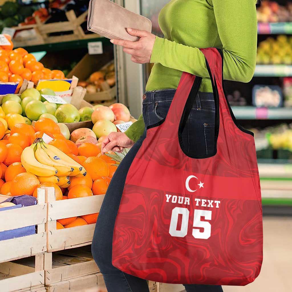 Custom Football 2026 Turkey Grocery Bag Crescent-Stars Simple Style