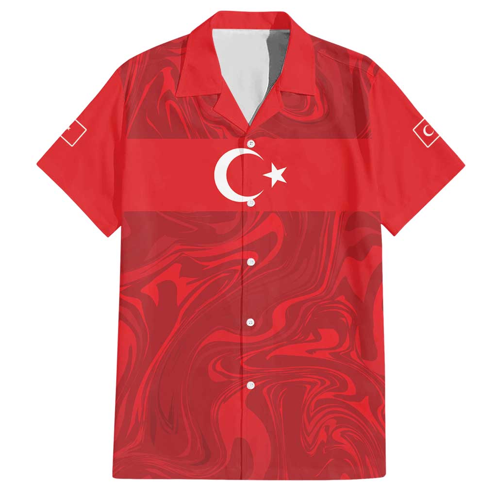 Custom Football 2026 Turkey Hawaiian Shirt Crescent-Stars Simple Style