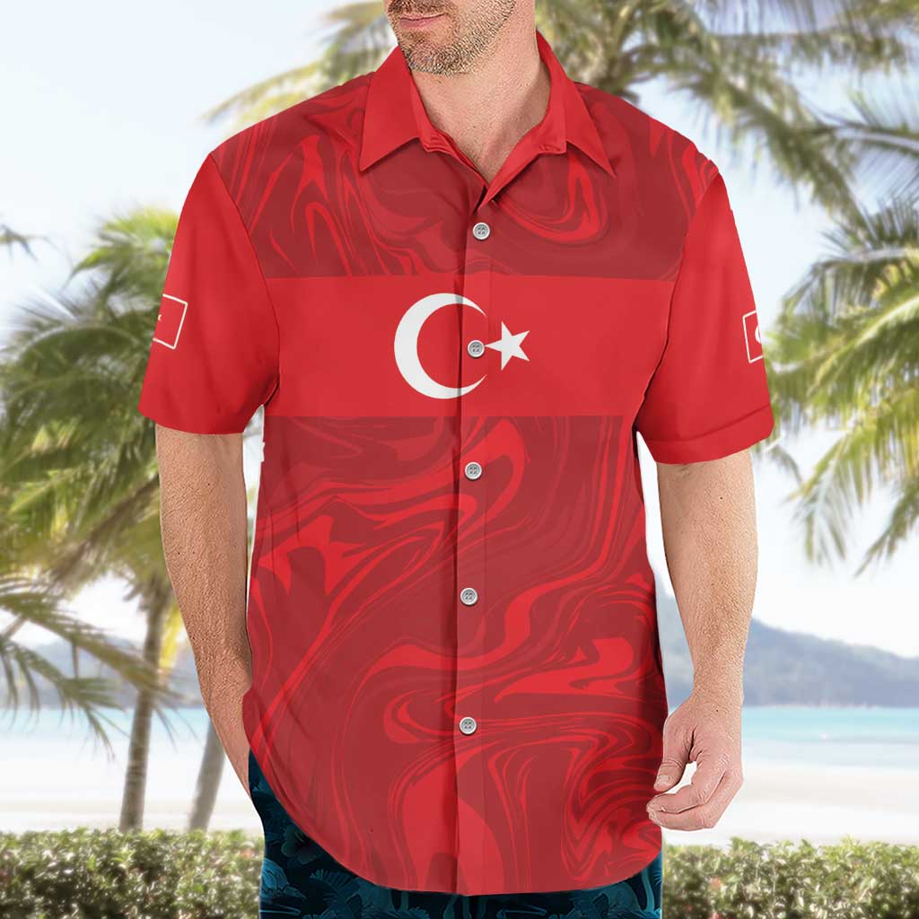Custom Football 2026 Turkey Hawaiian Shirt Crescent-Stars Simple Style