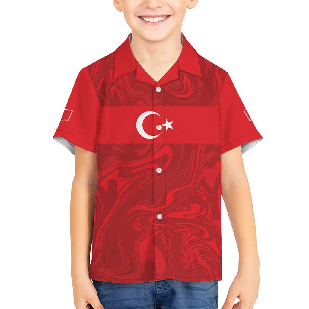 Custom Football 2026 Turkey Hawaiian Shirt Crescent-Stars Simple Style