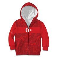 Custom Football 2026 Turkey Kid Hoodie Crescent-Stars Simple Style