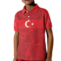 Custom Football 2026 Turkey Kid Polo Shirt Crescent-Stars Simple Style