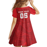 Custom Football 2026 Turkey Kid Short Sleeve Dress Crescent-Stars Simple Style