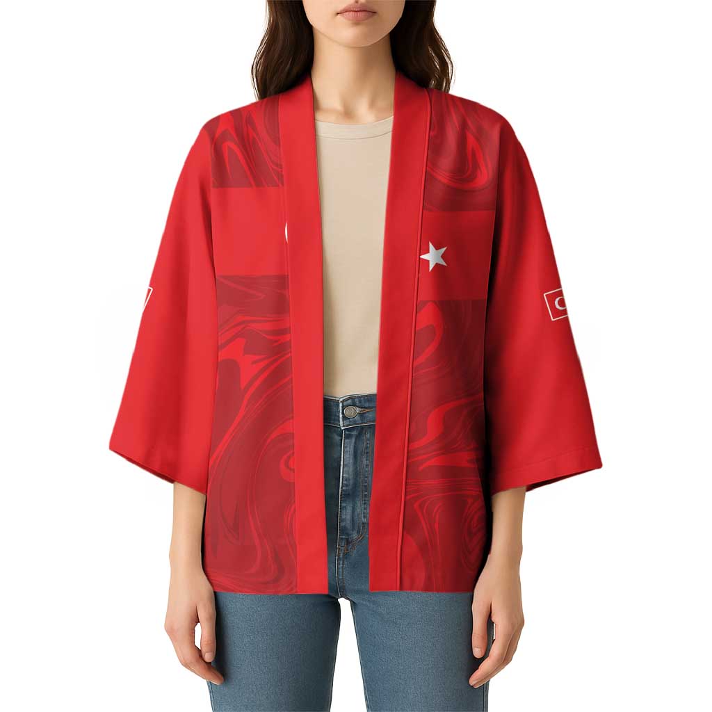 Custom Football 2026 Turkey Kimono Crescent-Stars Simple Style