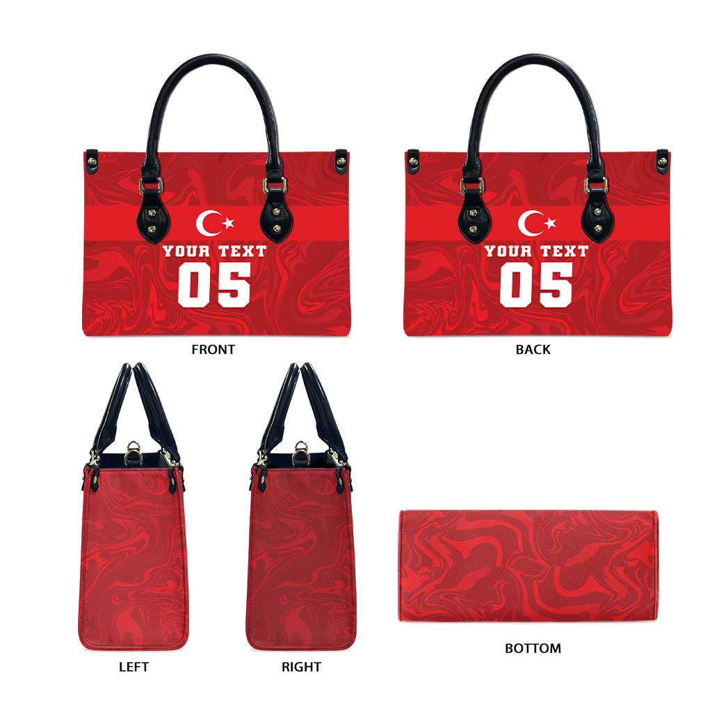 Custom Football 2026 Turkey Leather Bag Crescent-Stars Simple Style