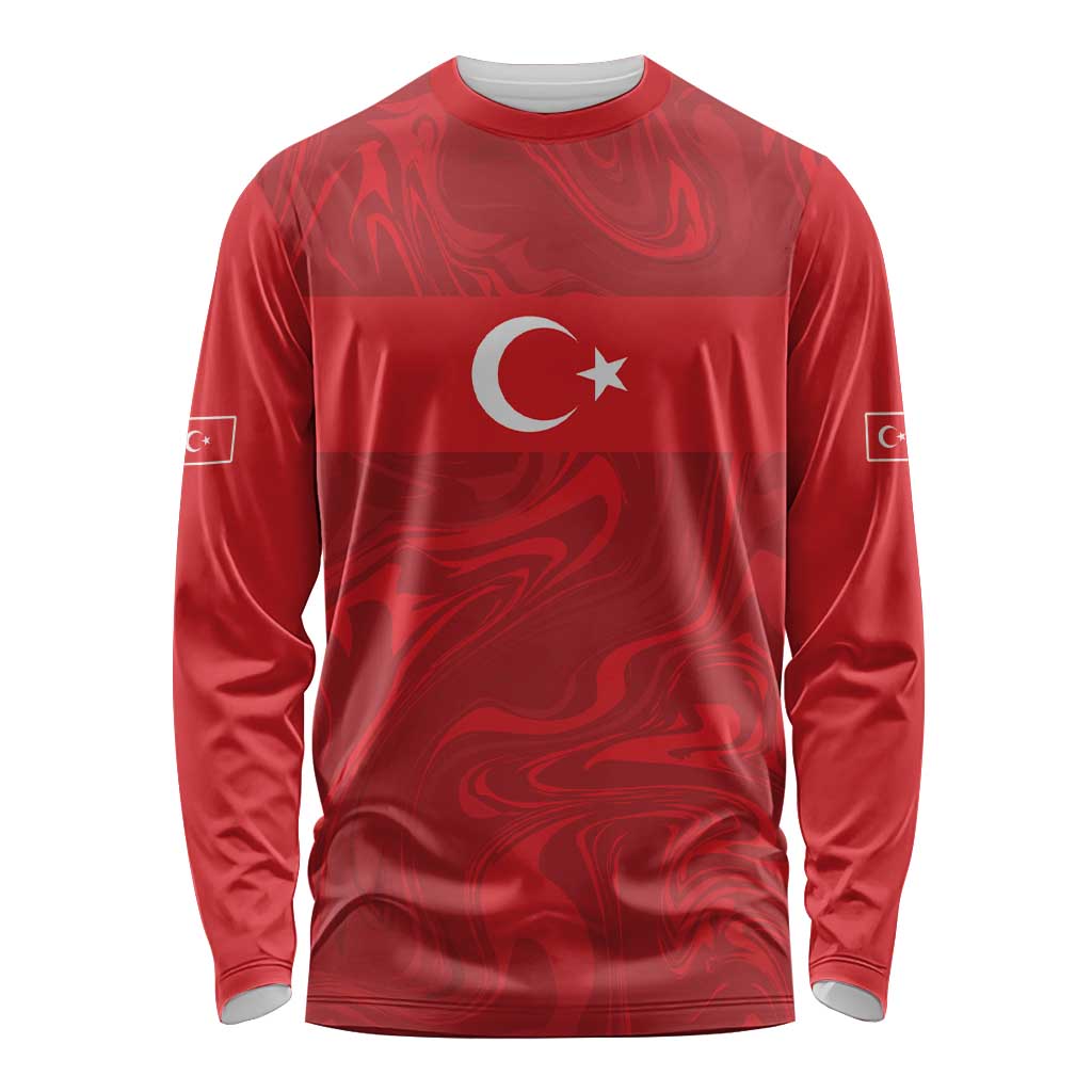 Custom Football 2026 Turkey Long Sleeve Shirt Crescent-Stars Simple Style