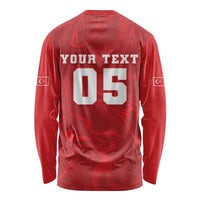 Custom Football 2026 Turkey Long Sleeve Shirt Crescent-Stars Simple Style