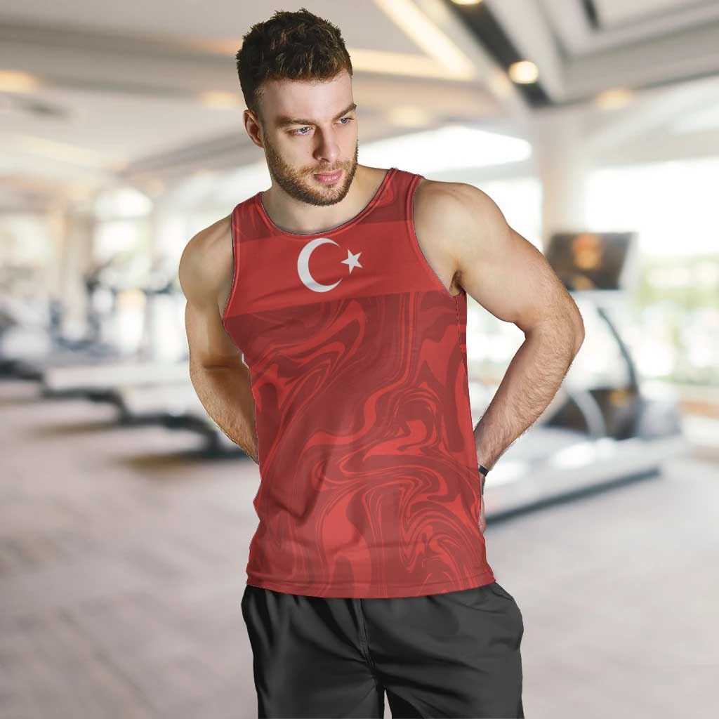 Custom Football 2026 Turkey Men Tank Top Crescent-Stars Simple Style
