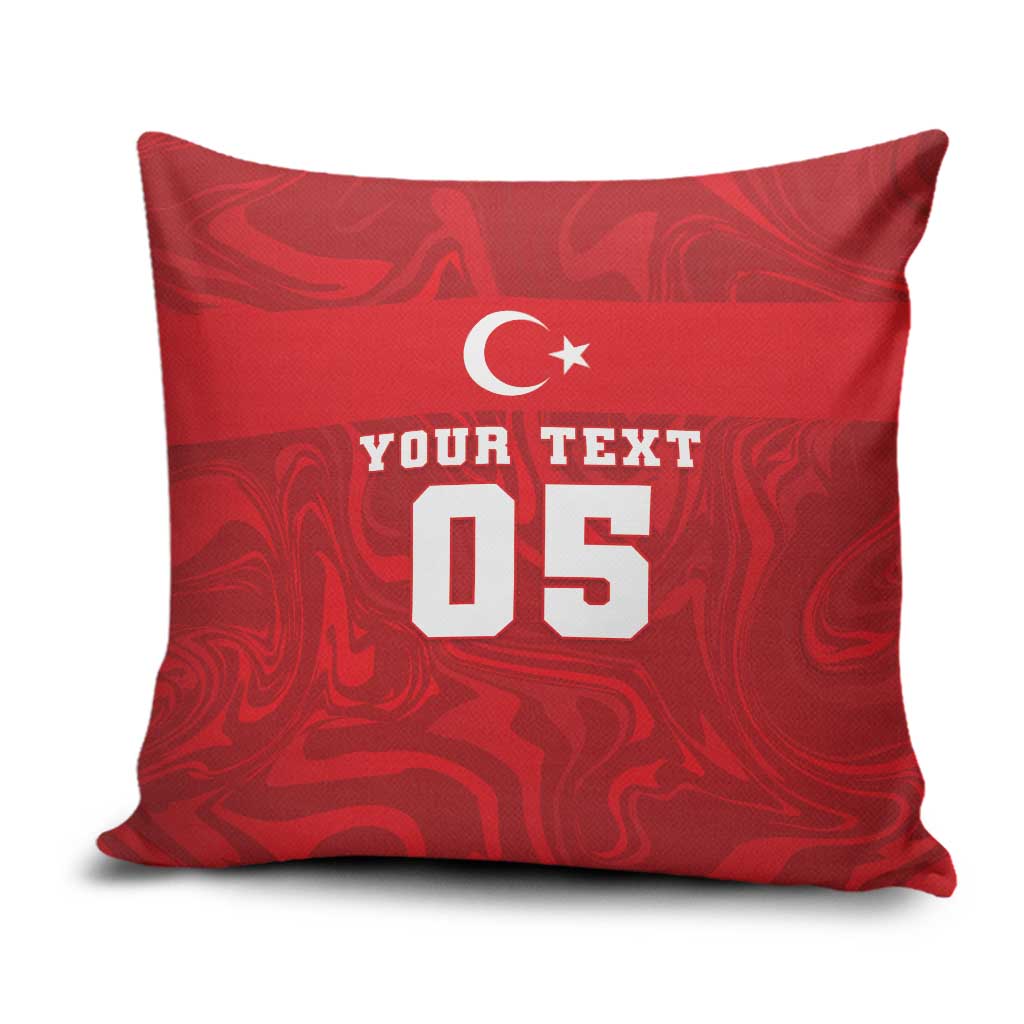 Custom Football 2026 Turkey Pillow Cover Crescent-Stars Simple Style