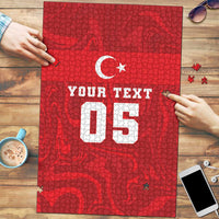 Custom Football 2026 Turkey Puzzle Crescent-Stars Simple Style