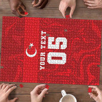 Custom Football 2026 Turkey Puzzle Crescent-Stars Simple Style