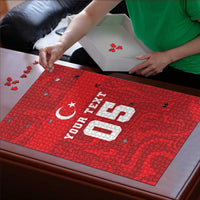 Custom Football 2026 Turkey Puzzle Crescent-Stars Simple Style