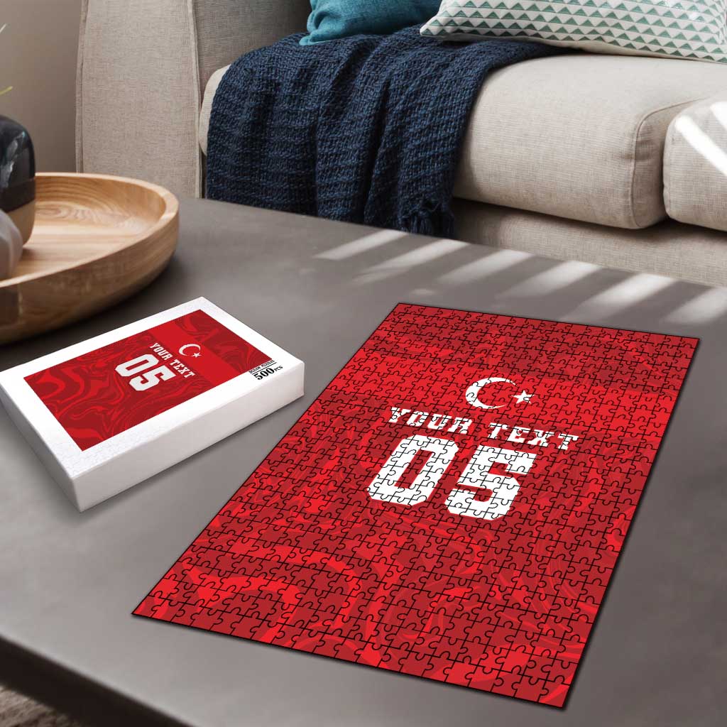 Custom Football 2026 Turkey Puzzle Crescent-Stars Simple Style