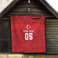 Custom Football 2026 Turkey Quilt Crescent-Stars Simple Style